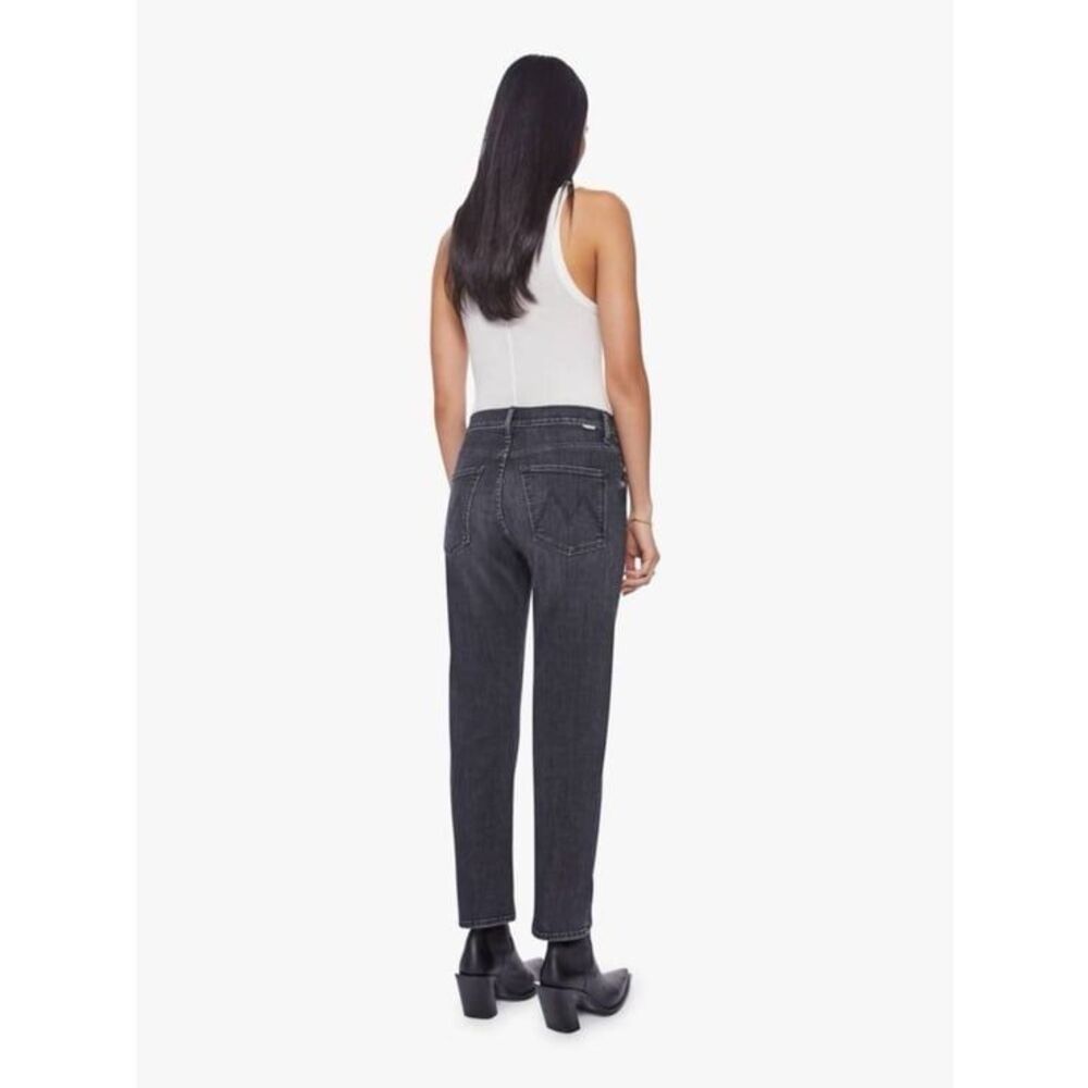 Mother The Ditcher Zip Ankle High Rise Black Jeans in Smoking Section Size 26 - Picture 3 of 10
